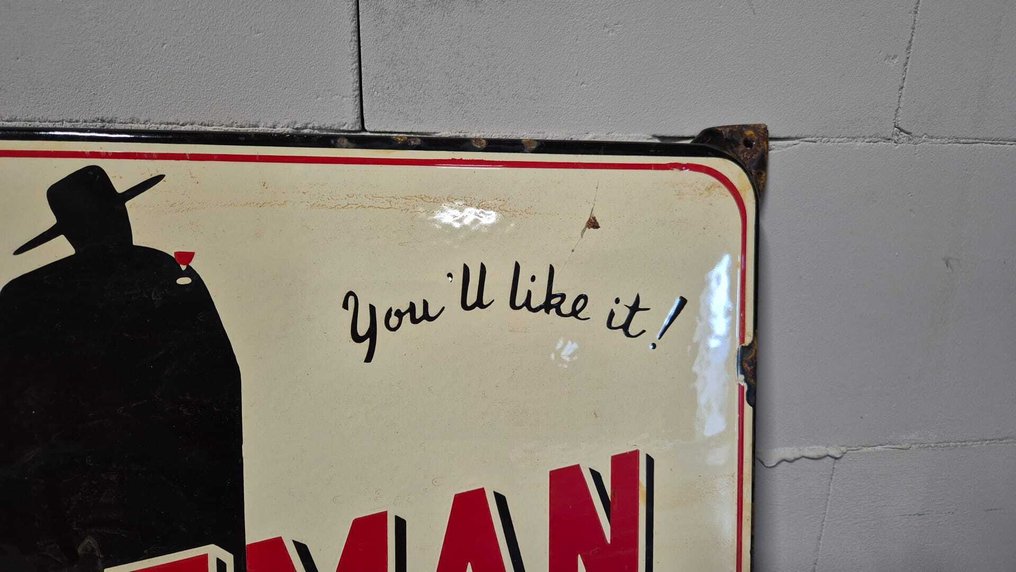 搪瓷广告牌，沙滩门口 - 珐琅标志 - 搪瓷 #4.3