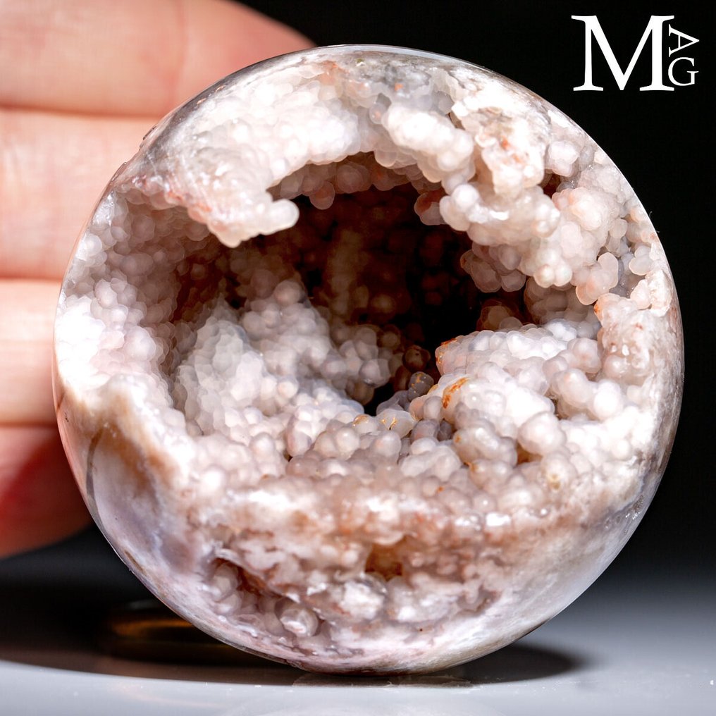 Botryoidal Galaxy Stone - Kolekcja specjalnych sfer Sfera z cavità botroidale – struktura naturalna bogata w szczegóły. - Wysokość: 58 mm - Szerokość: 58 mm- 175 g #1.0