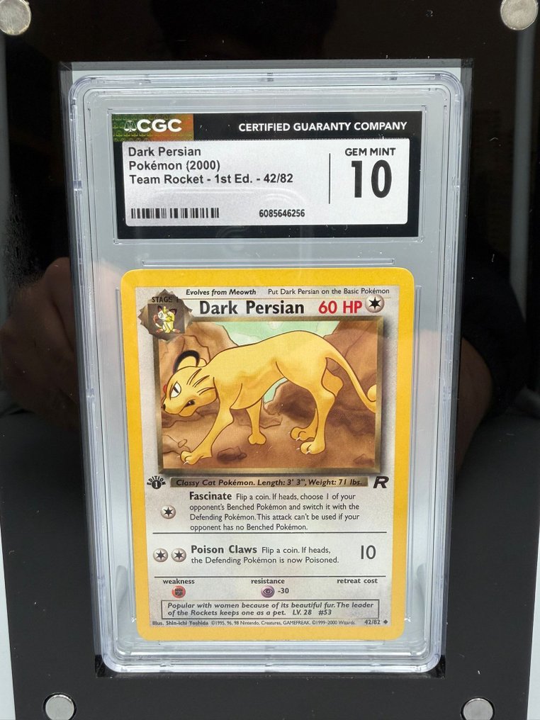 Pokémon Graded card - Dark Persian First edition - CGC 10 - WOTC - Team Rocket #1.0