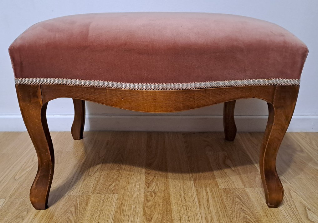 Footstool - Walnut - Louis XV style #2.1