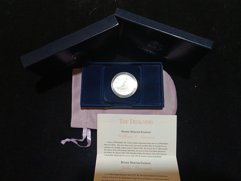 Verenigde Staten. 1 Dollar 1994 " US Capitol Bicentennial" 1 Coin Silver Proof  (Zonder minimumprijs) #1.0