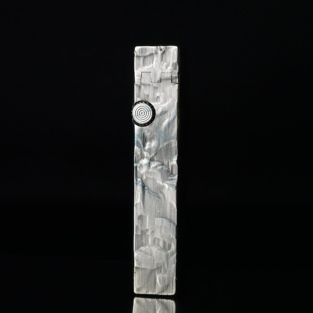 Dunhill - Silk Moire Pattern Rollagas Lighter - Sin precio de reserva - Mechero - Bañado en plata #4.3
