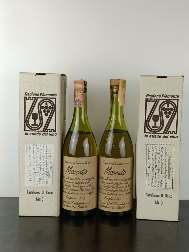 Quaglia Cav. Giuseppe 1979 - Grappa di Moscato  - 0.75 升 - 2 瓶 #1.0