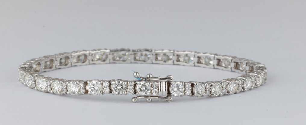 手镯 - 18K包金 白金 - 7.20ct. tw. 钻石 (天然) - 钻石 - 0.20ct #3.2