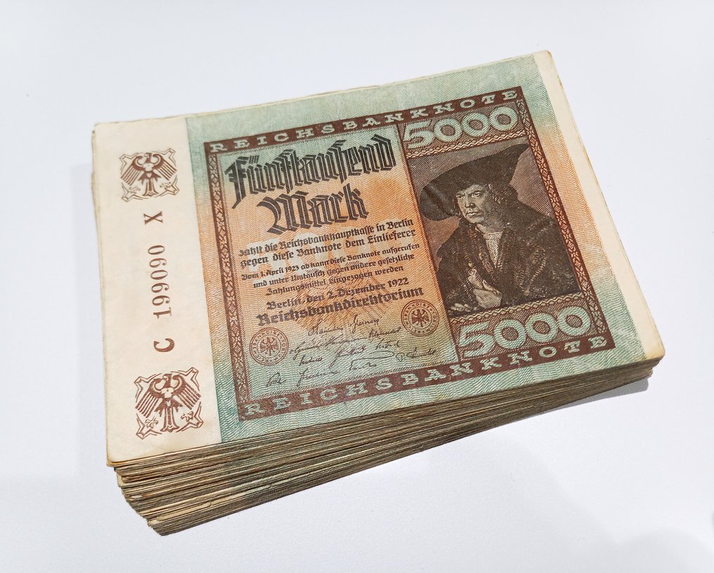 Γερμανία. - 100 x 5000 Mark 1922 - Ro. 080 - Pick 81  (χωρίς τιμή ασφαλείας) #1.0