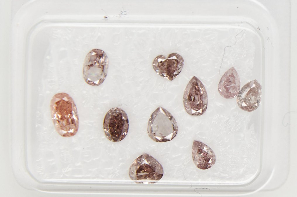 χωρίς τιμή ασφαλείας - 10 pcs Διαμάντι  (Φυσικό)  - 1.06 ct - Mixed shape - SI1, SI2, I1, I2, I3 - Gem Report Antwerp (GRA) #2.1