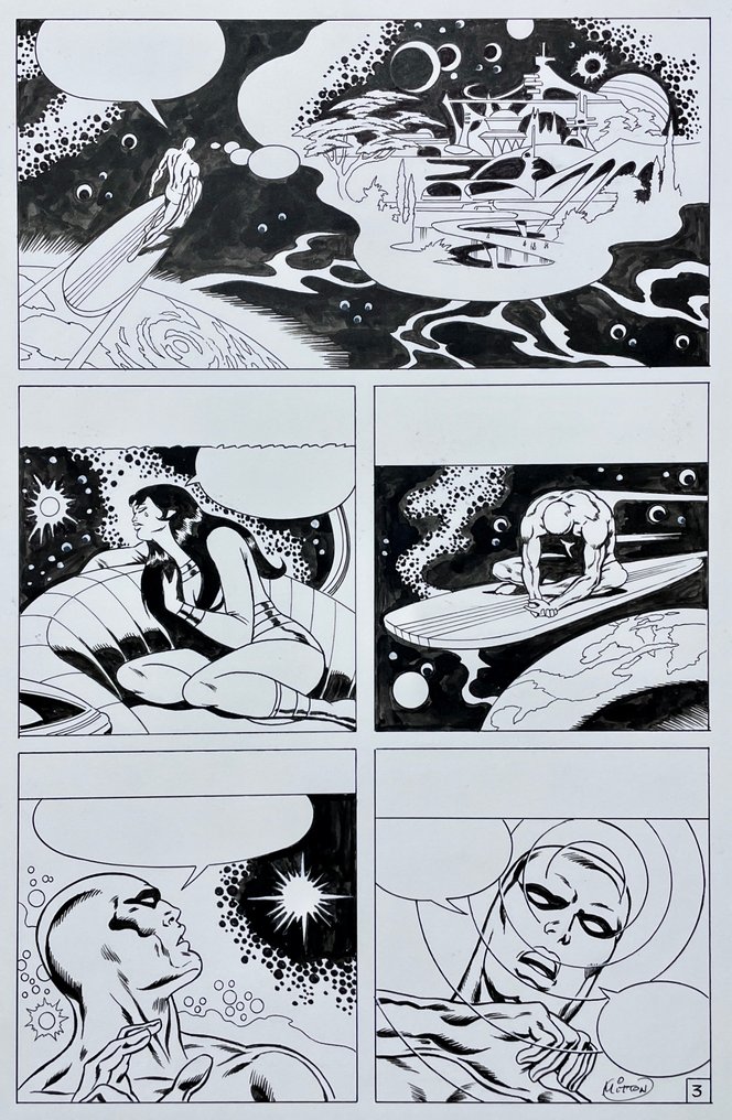 Mitton, Jean-Yves - 1 Original page - The Silver Surfer - la Porte Etroite #1.0