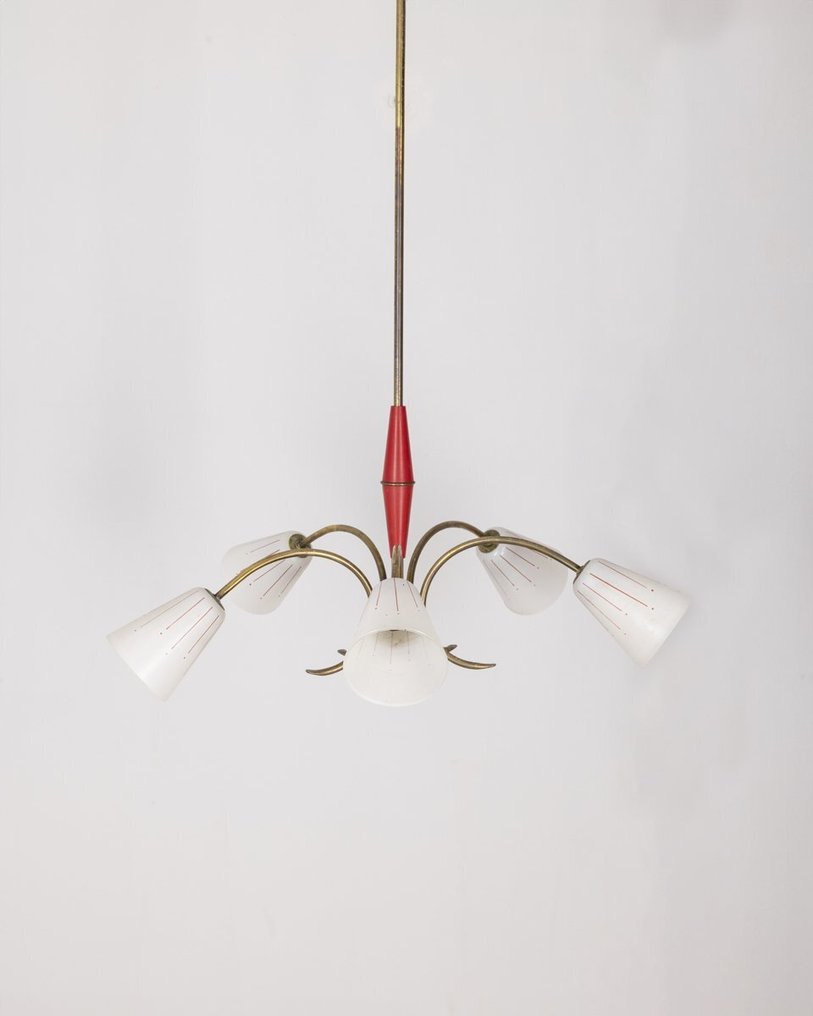 Lampadario - Metallo, Ottone, Vetro #1.0