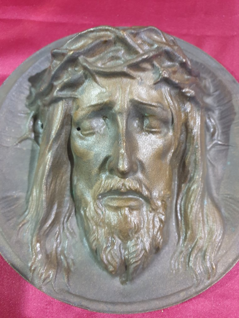 Ανάγλυφο, Jesus Christus - 20 cm - Μπρούντζος - 1970 #1.0