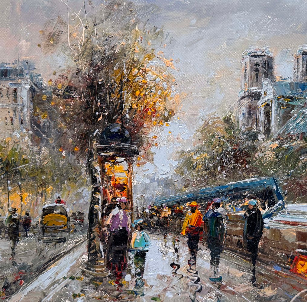 Christof Vevers (1962) - Paris en Automne - Quais de Seine - Les Bouquinistes de Notre Dame #4.3