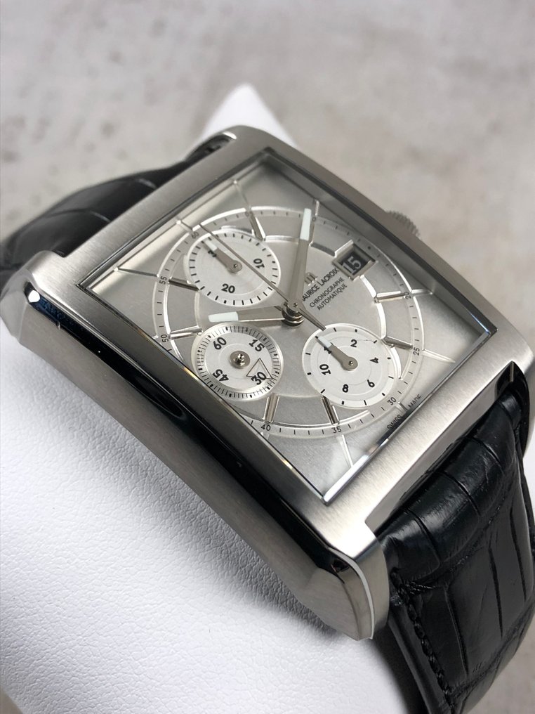 Maurice Lacroix - Pontos Rectangulaire Chronograph Automatic - PT6197.SS001.130 - Mænd - 2010-2020  #1.0