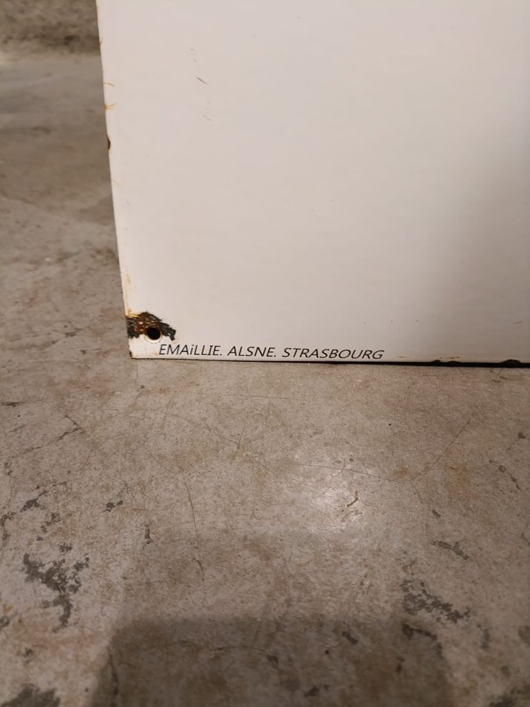 Plaque Emaillée Haddock pour Esso 1972 - Émailleries Alsaciennes - Tintin pentru Esso - Placă de email - Oțel #3.2