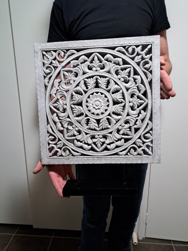 Statua, Verbluffend raamscherm - 49.5 cm - Legno #1.0