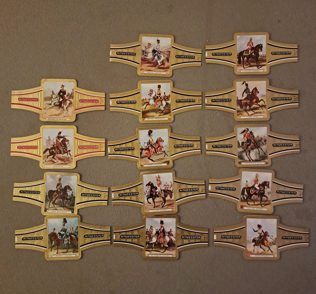 Willem II,  Derk de Vries, Ritmeester, Elisabeth Bas, Washington., - Sem preço de reserva - Fita de charuto - Papel -  (750) #4.3