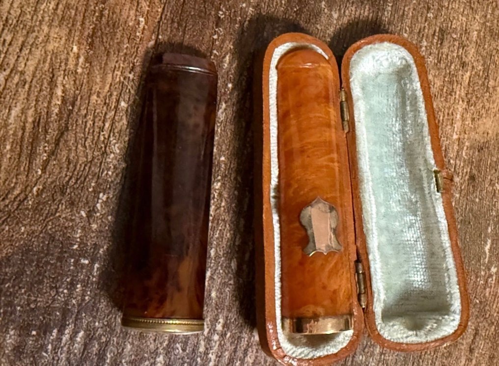 没有保留价 - 烟盒 (2) - 琥珀, 人造树胶 - 2倍精致古董 #2.1