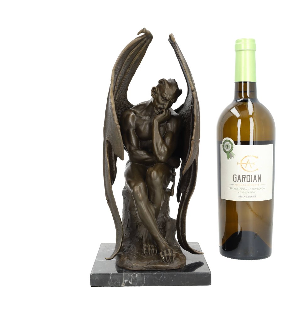 Sculpture, Satan - 30 cm - Bronze #1.0