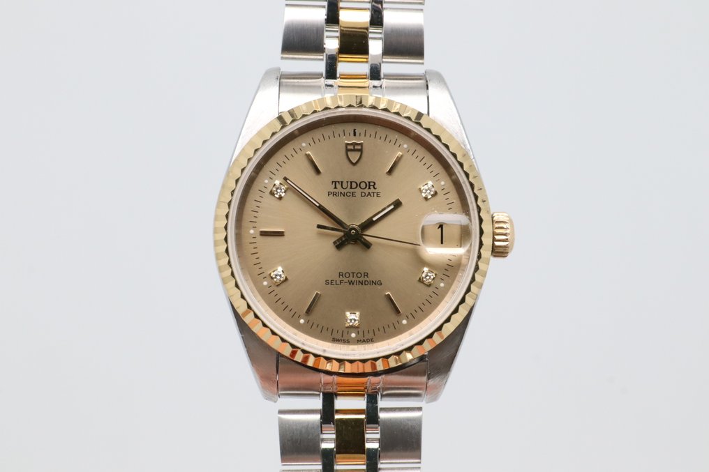 Tudor - Prince Date - 沒有保留價 - 72033 | Gold Dial w/ Diamond Indices - 中性 - 2000-2010  #1.0