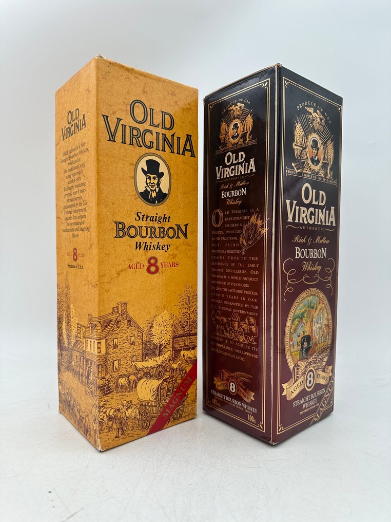 Old Virginia 8 years old 80 Proof - Magnum (1L)  - b. 1980s, 1990s - 1 Litre - 2 bottles #3.2