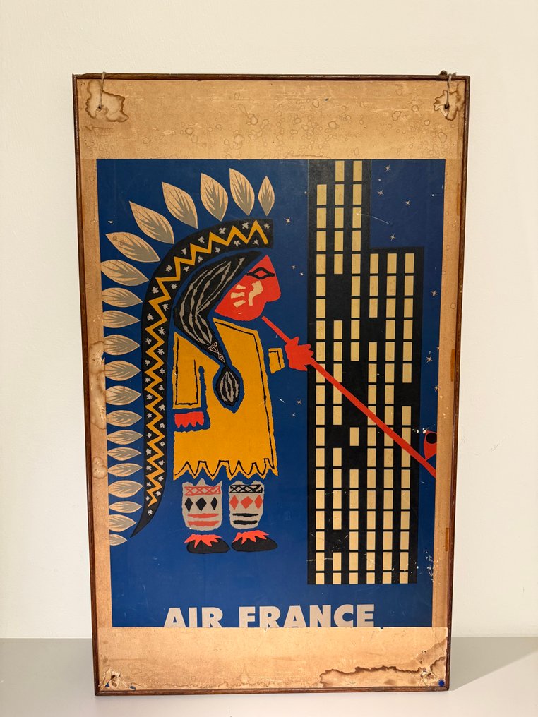 Alitalia Air France - Διαφημιστική πινακίδα (2) - Ξύλο #1.0