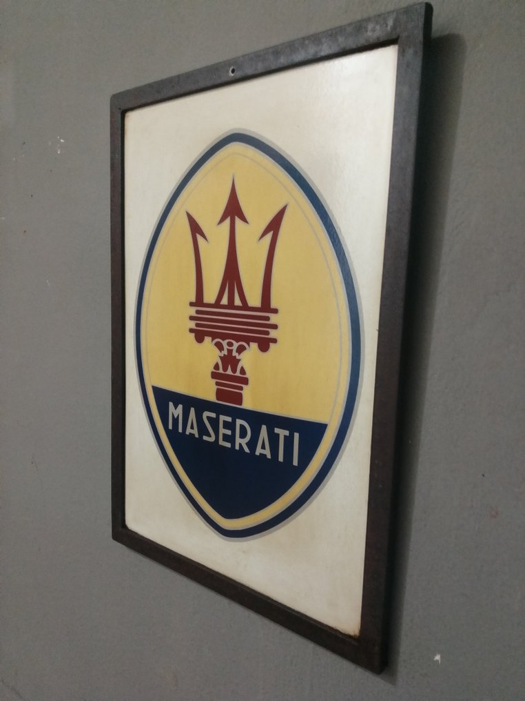 Maserati - Επιγραφή σε σίδερο - Maserati - Διαφημιστική πινακίδα - 1970 - Σίδερο #2.1