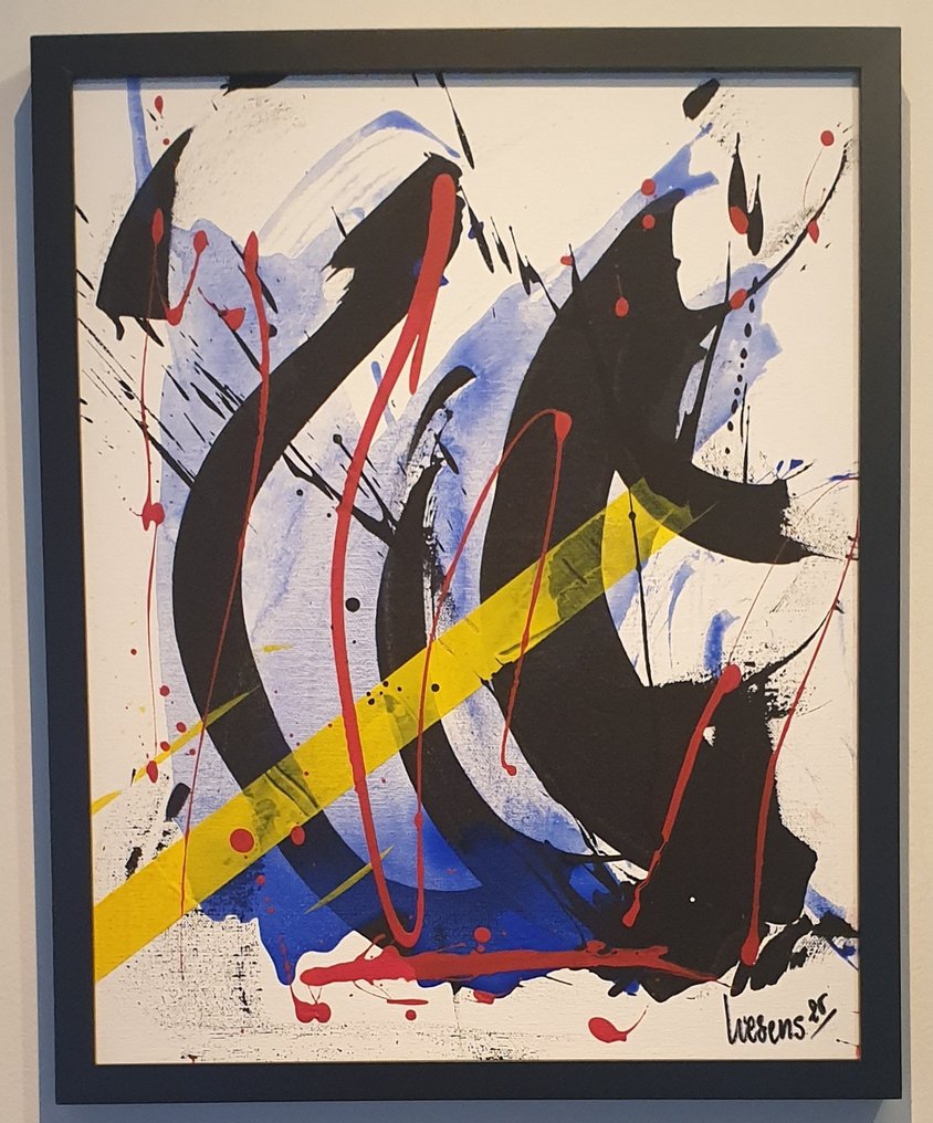 Liesens - At the seaside (handpainted on canvas) met lijst #4.3