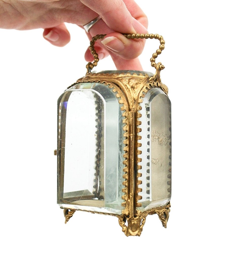 Coffret Napoléon IlI porte montre à gousset - Κουτί κοσμημάτων - τετράγωνο γυαλί, Ορείχαλκος #2.1