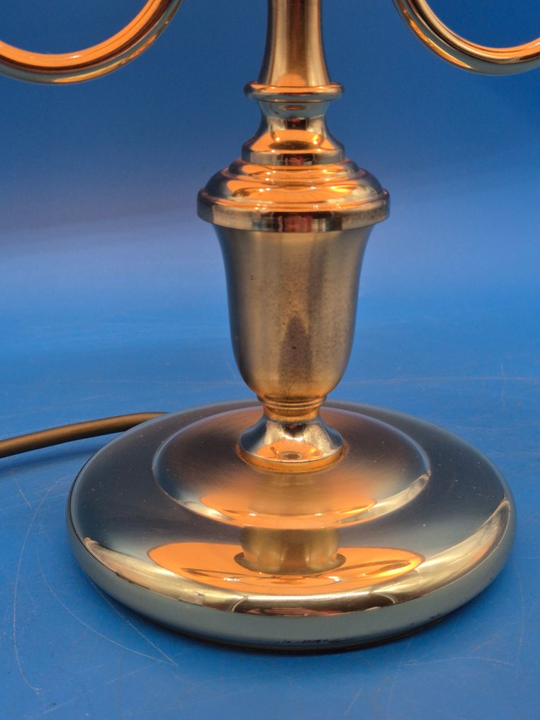 Tischlampe – klassizistisches Design – Messing, Stoffschirm - Lamp - Messing #3.2