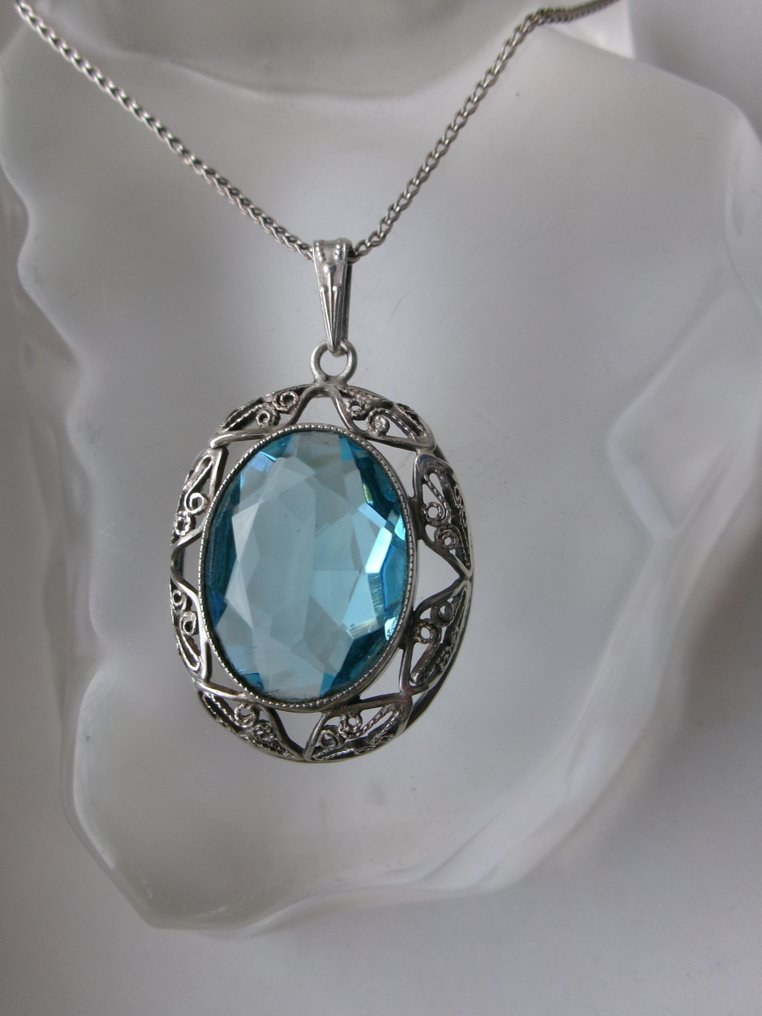 Argent - Collier avec pendentif - Art Deco #2.1