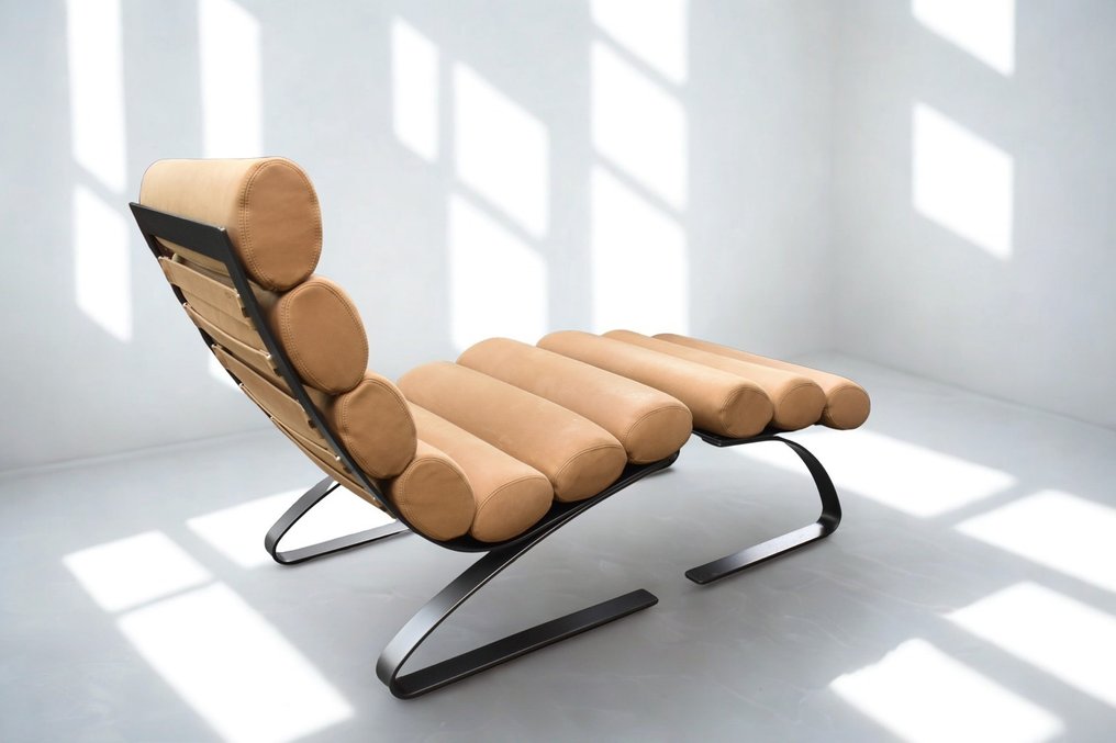Cor - Reinhold Adolf, Hans-Jürgen Schröpfer - Fauteuil (2) - Sinus chair - Pelle di vitello - Icona del design lounge #1.0