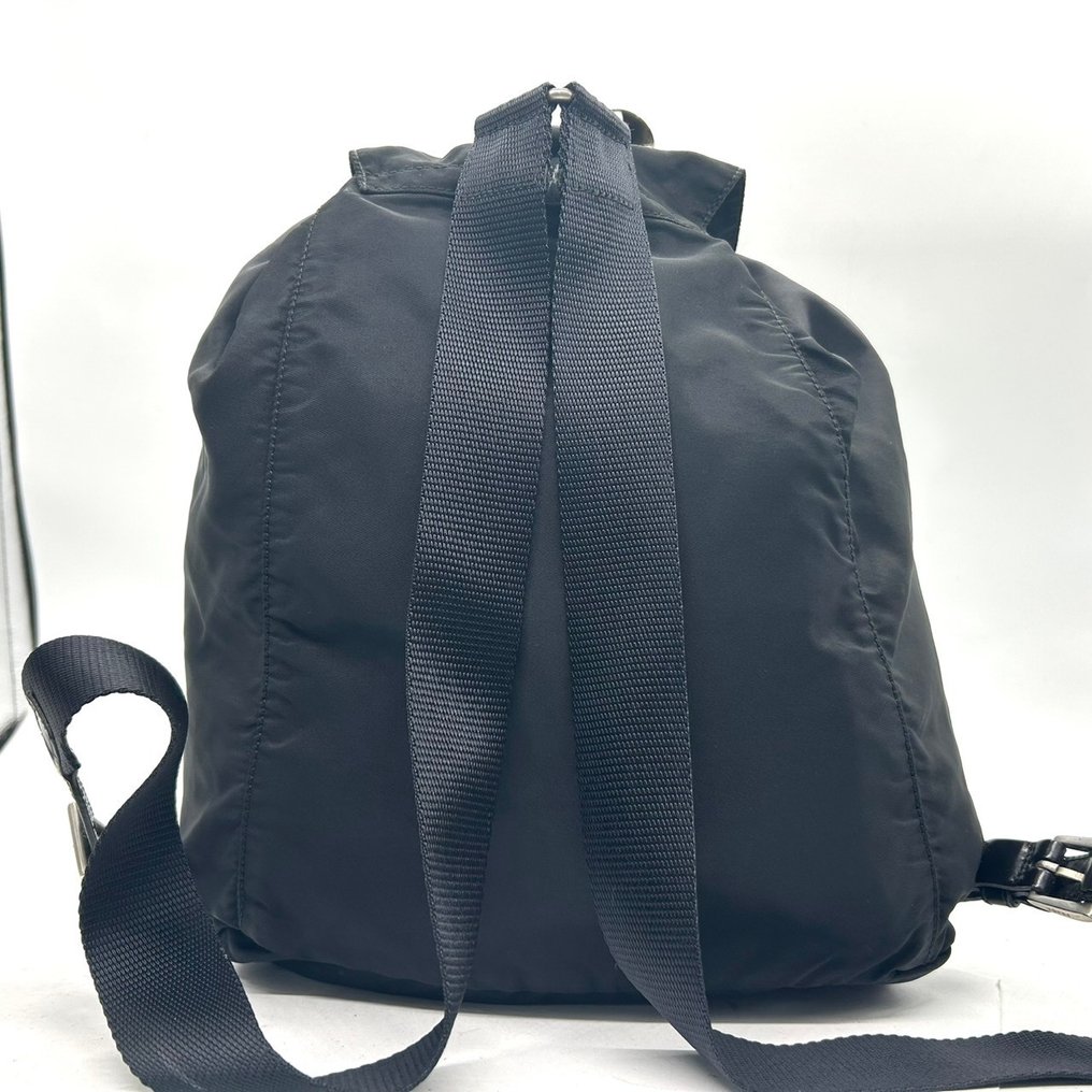 Prada - Prada Classic Nylon Drawstring Backpack with Leather Details - Backpack #2.1