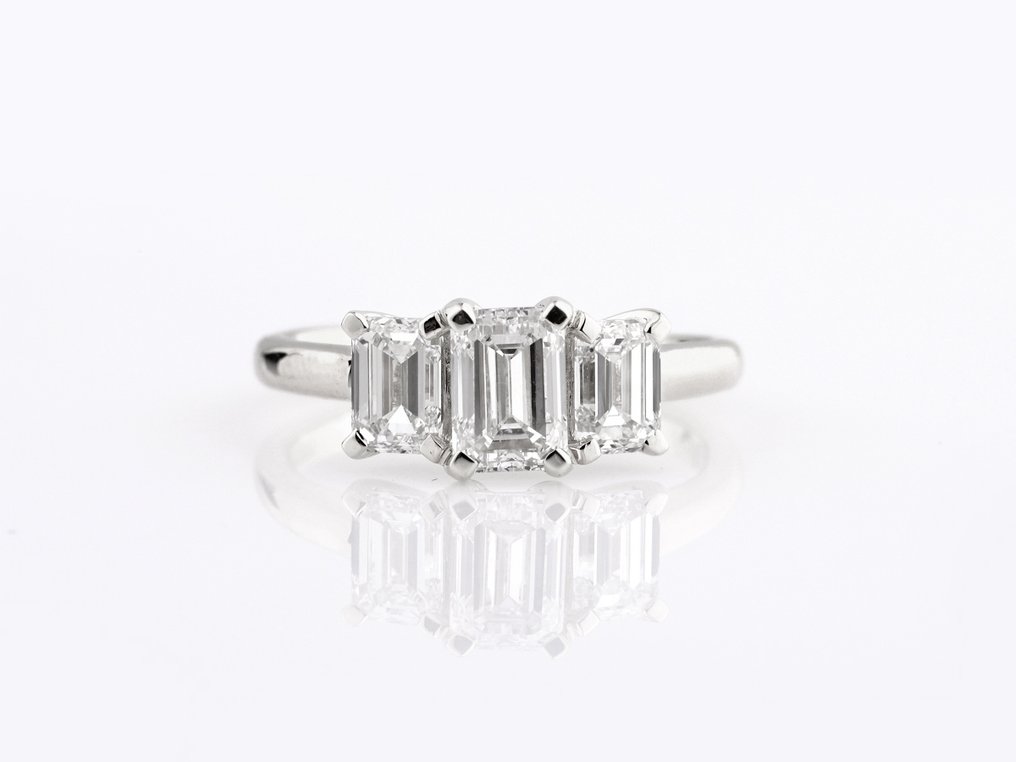 Zonder minimumprijs - Ring - 14 karaat Witgoud -  2.05ct. tw. Diamant (Lab-grown) #4.3