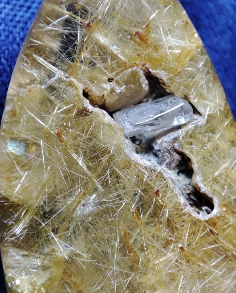 美丽的极为罕见的天然金色针状石英水晶 样品 - 免费送货- 6.51 g #1.0