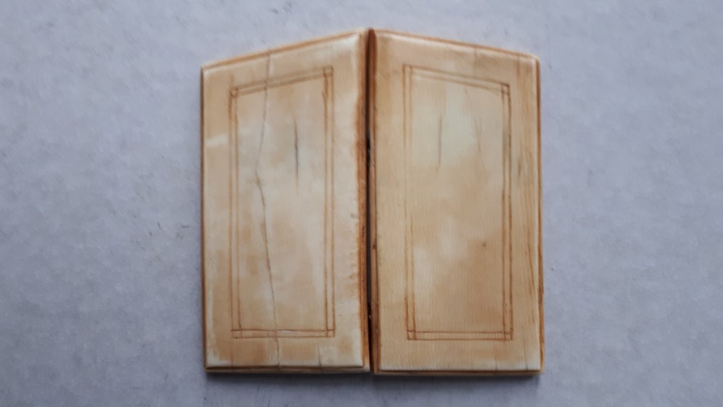 浮雕, Tweeluik: opdracht van Jezus in de tempel (zie Lucas 2,22-39) - 8.4 cm - 象牙 #2.1