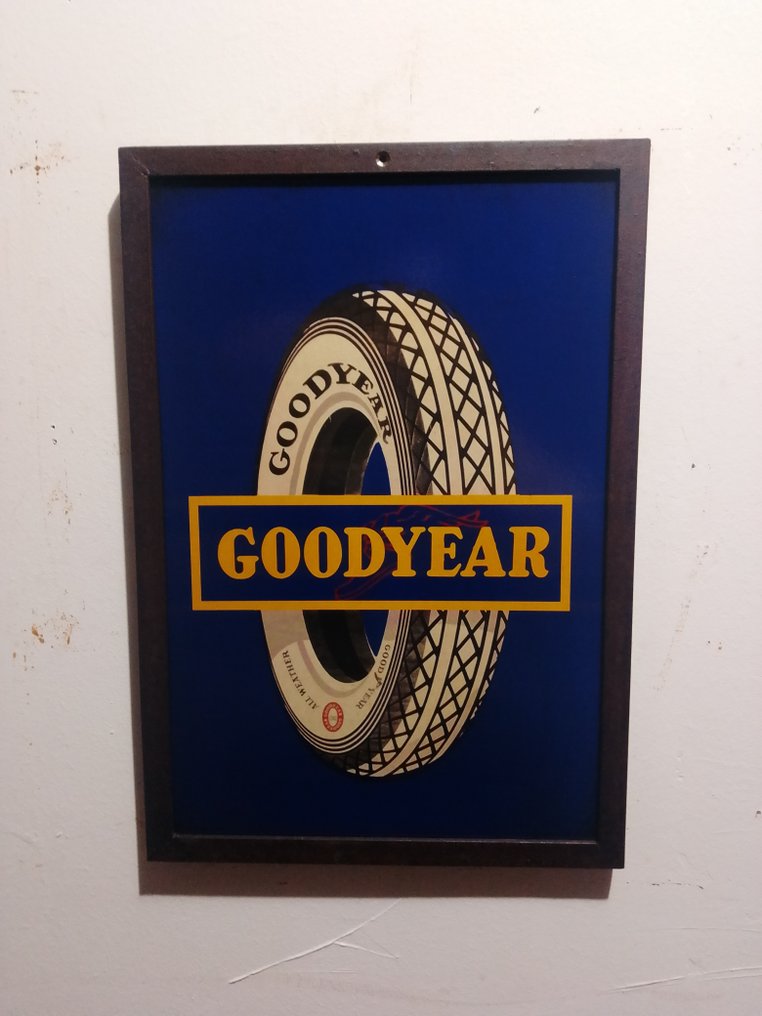 goodyear - 用铁制的教导 - Goodyear - 广告标牌 - 1970 - 铁 #1.0