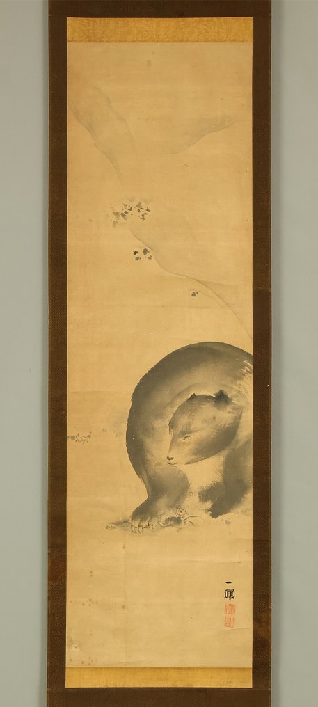 Bear Catching Rock Crab with Box - Mori Ippo 森一鳳 (1798-1872) - Ιαπωνία - Τέλη της περιόδου Edo (χωρίς τιμή ασφαλείας) #2.1