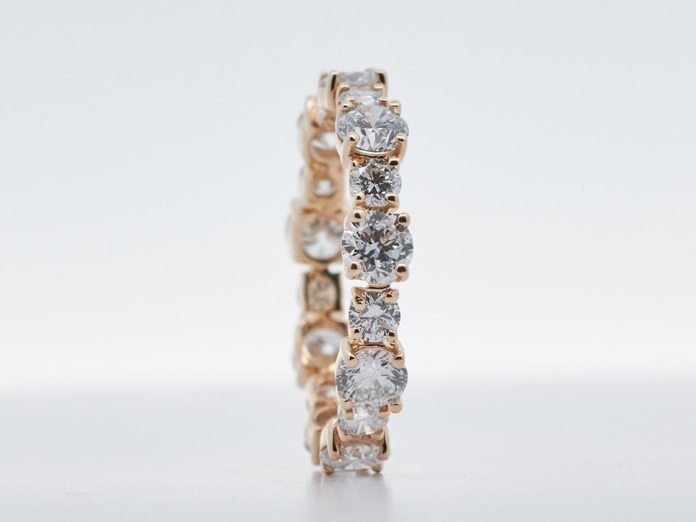 Ei pohjahintaa - Sormus - 14 kt. Keltakulta -  2.55ct. tw. Timantti (Laboratoriossa kasvatettu) - Timantti #4.3