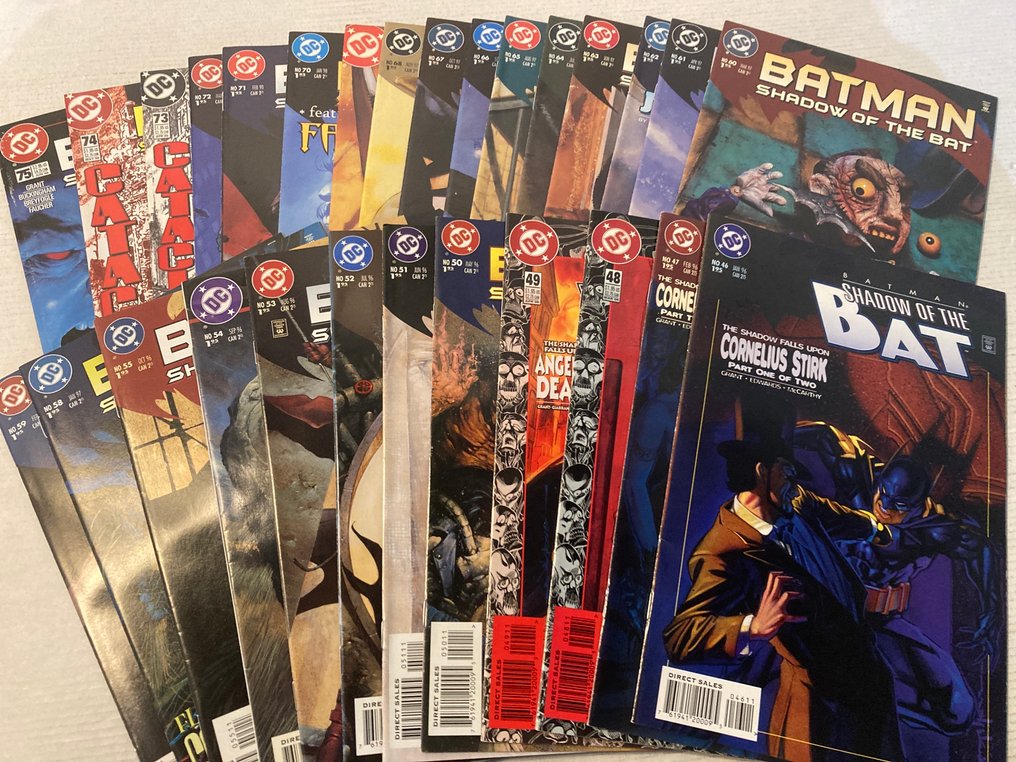 Batman Shadow of the Bat (1992) 28 comics in range # 46 to 75. Near complete Run! No Reserve Price! - Featuring tie-ins to Contagion, Legacy & Cataclysm (Leading up to No Man's Land) - 28 Comic collection - Prima edizione - 1996/1998 #1.0
