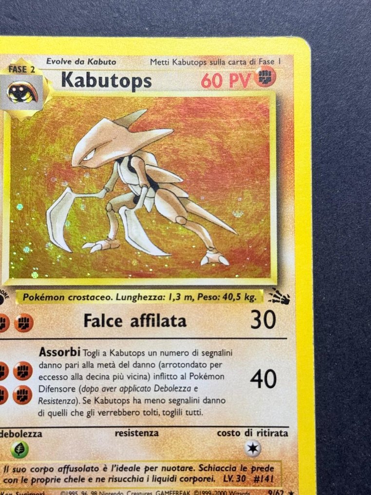 Pokémon - 3 Card - Kabutops Holo 1° Edizione - Magneton Raro 1° Edizione - Lapras Raro 1° Edizione - Fossil - ITA - WOTC - Fossil #3.2