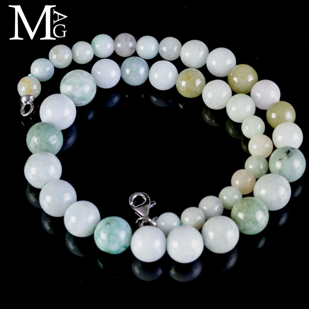 Κολιέ από πολύχρωμα φυσικά πετράδια τσάκρα από Γουατεμάλα. - Ύψος: 425 mm - Πλάτος: 13 mm- 80 g #1.0