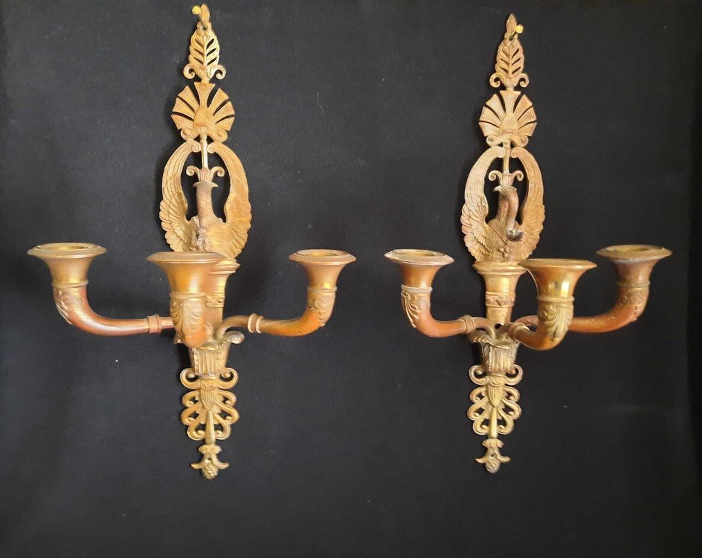 Aplică de perete (2) - Bronz aurit #1.0