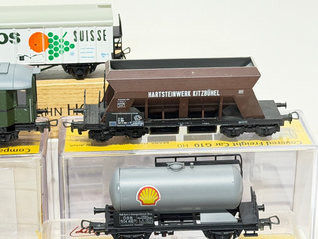 Brawa, Liliput H0 - 28702/25001/45480/49060 - Model train wagon (6) - Various wagons #3.2