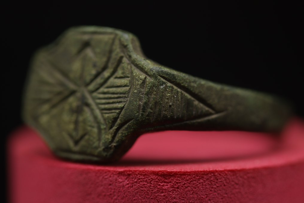 Μεσαιωνικός (Γοτθικός) Διακοσμητικό Χάλκινο Βέλος δαχτυλίδι - 2.9 cm  (χωρίς τιμή ασφαλείας) #1.0