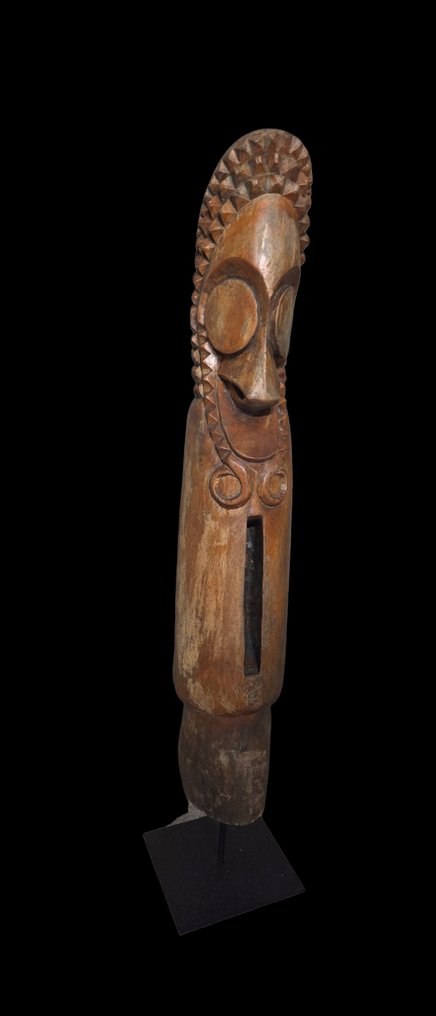 Γαλλική συλλογή προέλευσης περίπου 1970 - Plinth Vanuatu - Νήσος Ambrym - Atingting ξύλινο τύμπανο (110 εκ.) #1.0