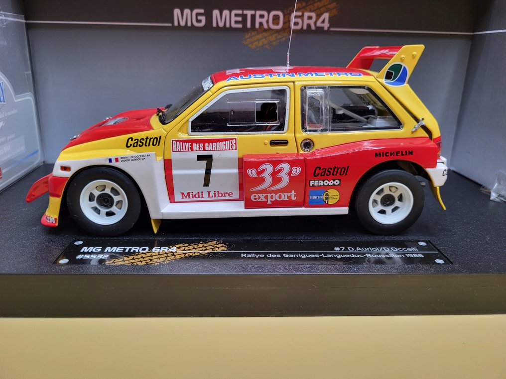 Sunstar 1:18 - Model race car - Sunstar MG Metro 6R4 - Sunstar MG Metro 6R4 Rally of the Garrigues-Languedoc-Roussillon 1986 #1.0