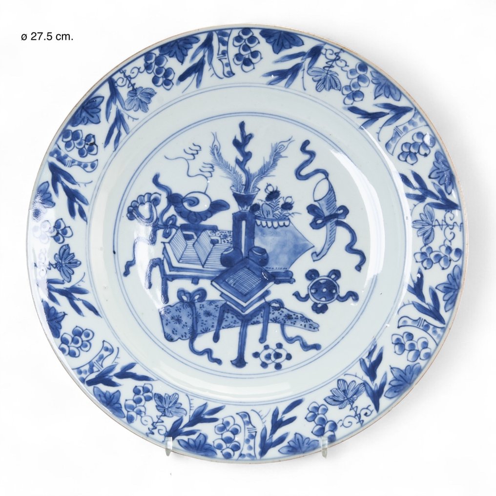 groot bord ø 27.5 cm. - kostbaarheden - Tallerken - Porcelæn - Yongzheng-periode #1.0
