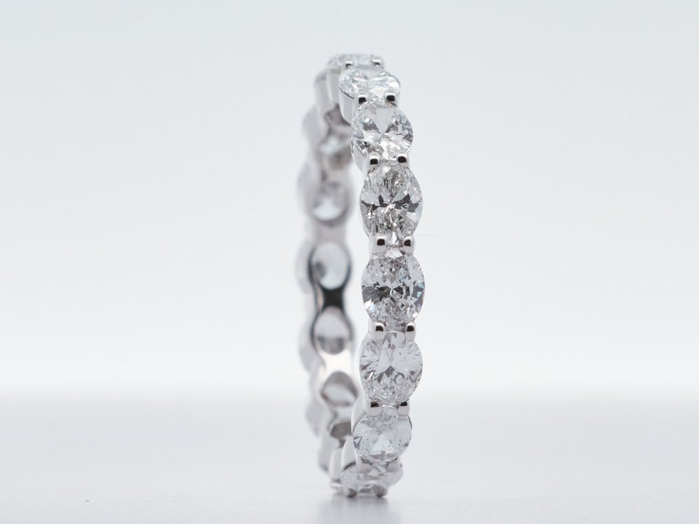 Ei pohjahintaa - Sormus - 14 kt. Valkokulta -  2.42ct. tw. Timantti (Laboratoriossa kasvatettu) #2.1