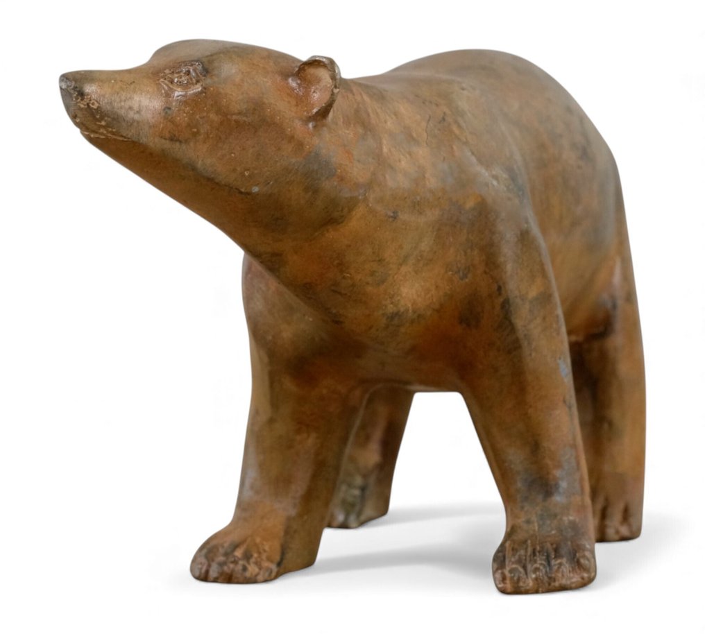 Pierre Chenet (XX-XXI) - Sculpture, Polar Bear - 20 cm in length - Francois Pompon style - 10 cm - Bronze #3.2