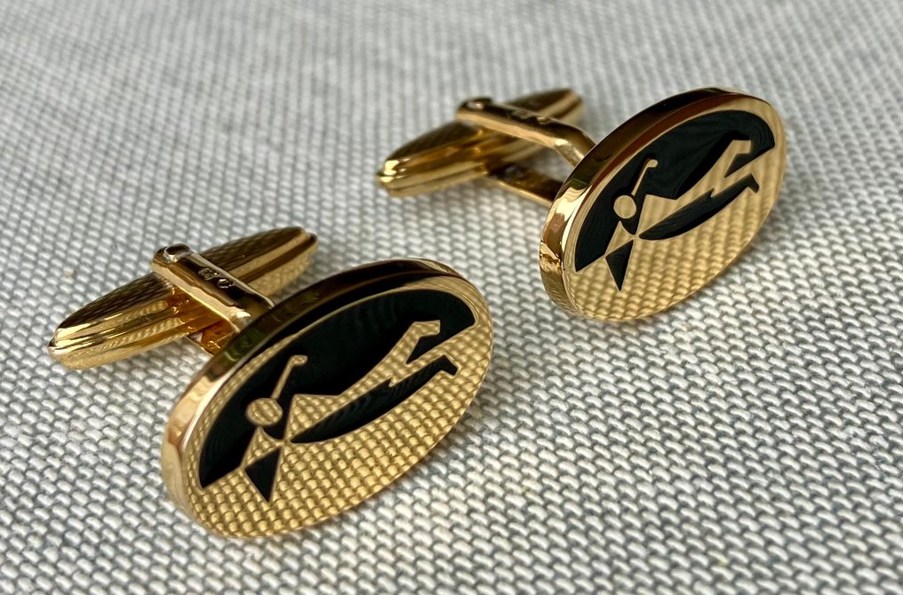 Alfred Dunhill - Silver - Cufflinks - Golf - No reserve #2.1