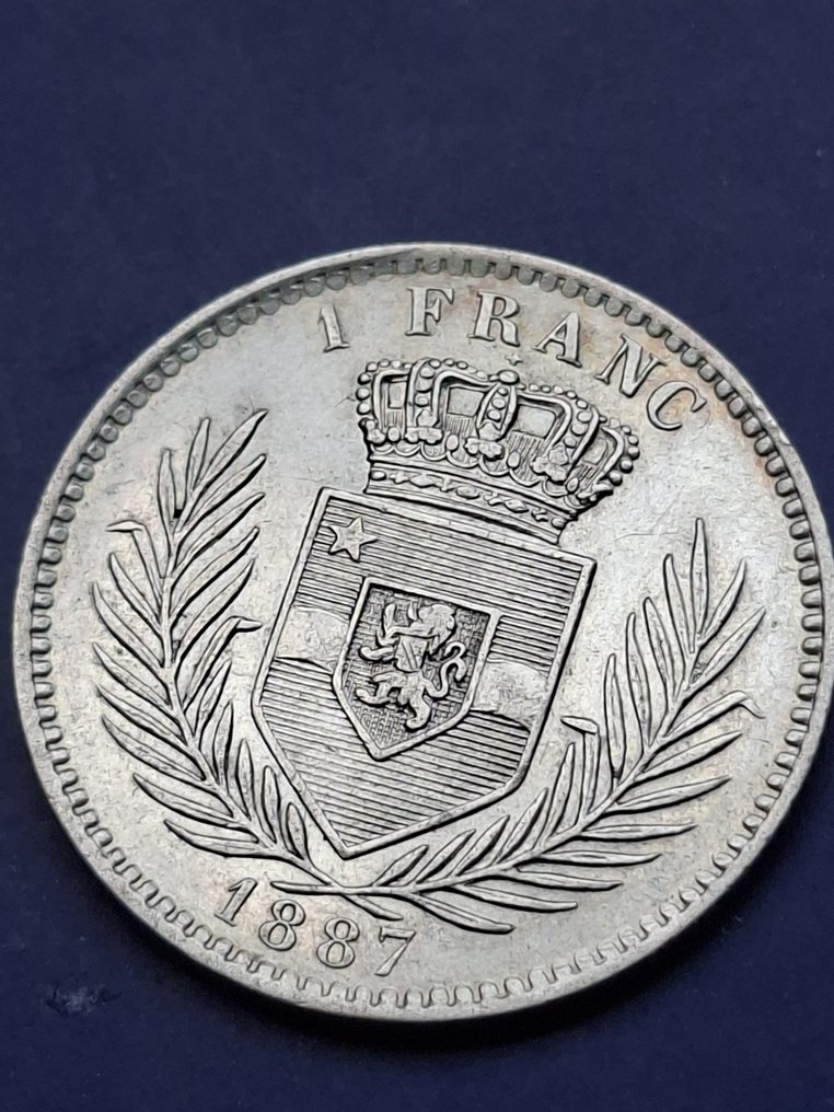 Belgisch-Congo. Leopold II. 1 Franc 1887 UNC #2.1