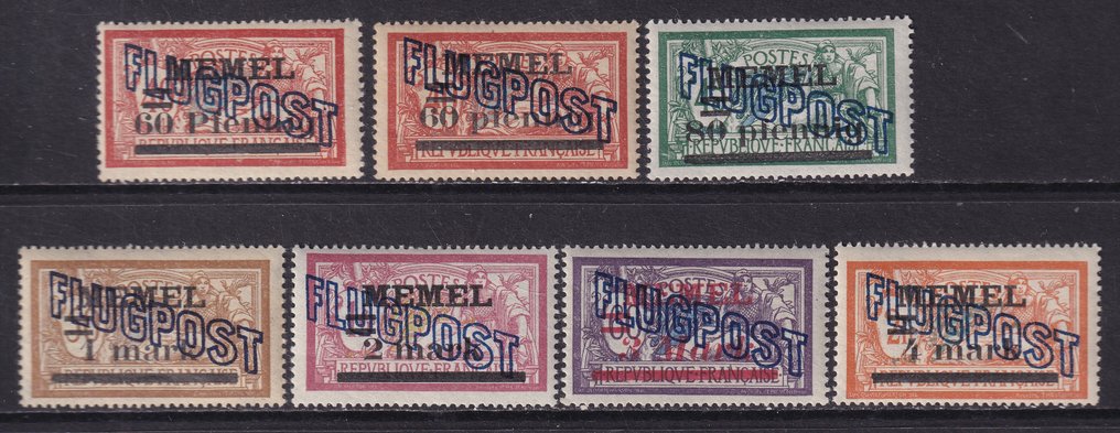 Memel 1921 - Airmail issues - Michel: 40/46,98/107 #1.0